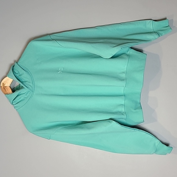 Adidas Y-3 French Terry Hoodie Womens Acid Mint Athletic Workout Sweatshirt NWT - Picture 1 of 11